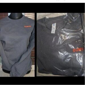 Dunkin Donuts Sweatshirt Jerzees Adult Sz S Blue Dunkin' Logo Factory Packaged